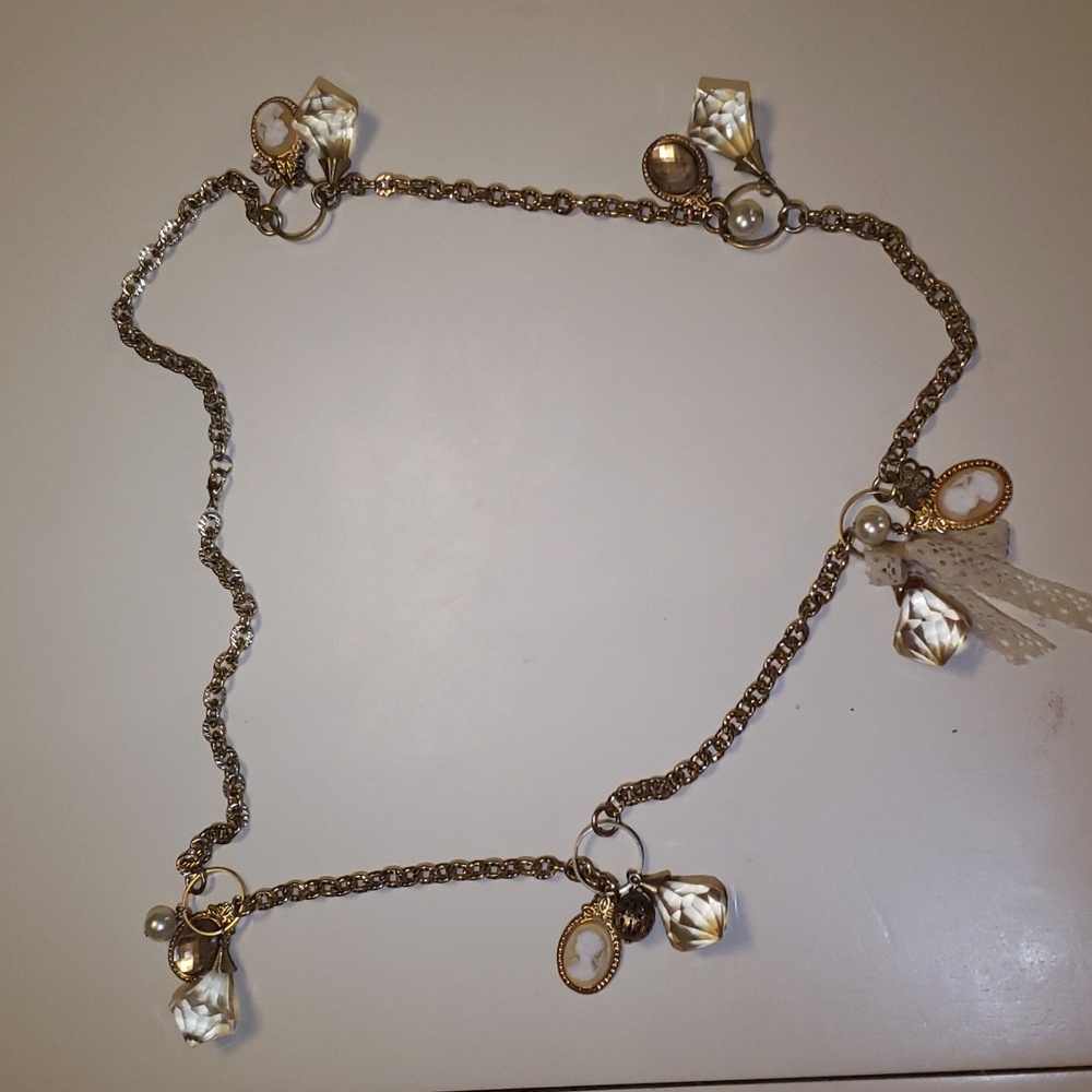 Coquette Vintage Gold Charmed Necklace